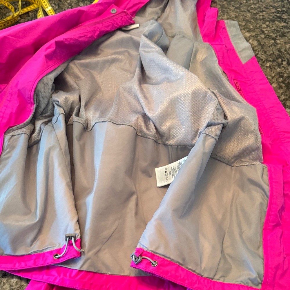 Columbia Women's Omni tech Bright Pink wind or rain Jacket EUC L - Picture 9 of 15